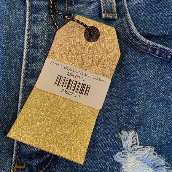 NWT Vibrant M. I. U. Slasher Boyfriend high rise jeans sz 5 - Picture 3 of 6